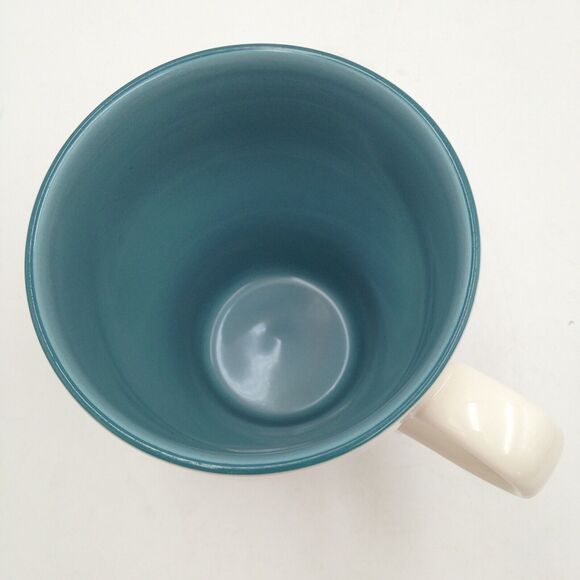 Starbucks Coffee Company Mug 13 oz White with Teal Blue Interior 2007 - Picture 5 of 7